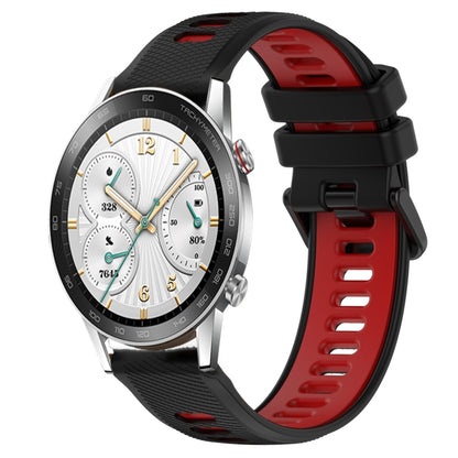 For Honor Watch GS 3i 22mm Sports Two-Color Silicone Watch Band(Black+Red) -  by PMC Jewellery | Online Shopping South Africa | PMC Jewellery