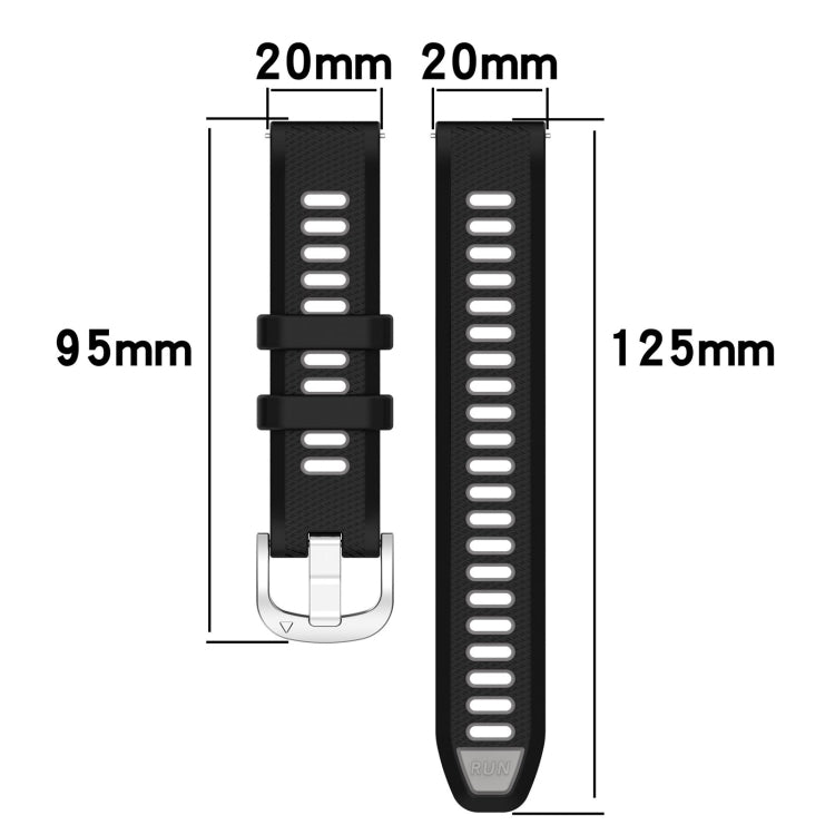 For Amazfit GTS 4 22mm Cross Texture Two Color Silicone Steel Buckle Watch Band(Black+Lime Green) -  by PMC Jewellery | Online Shopping South Africa | PMC Jewellery