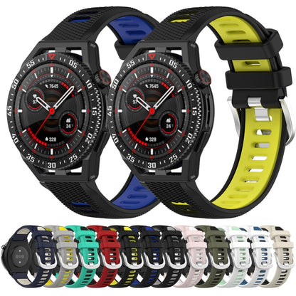 For Huawei Watch GT3 SE 22mm Sports Two-Color Steel Buckle Silicone Watch Band(Red+Black) -  by PMC Jewellery | Online Shopping South Africa | PMC Jewellery