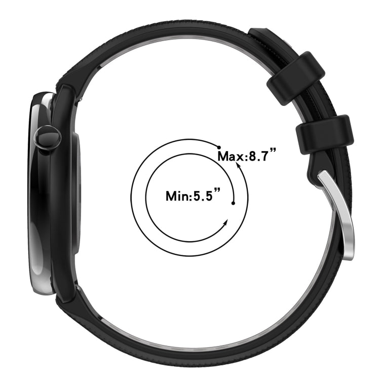 For Xiaomi MI Watch S1 22mm Sports Two-Color Steel Buckle Silicone Watch Band(Black+Blue) - Smart Wear by PMC Jewellery | Online Shopping South Africa | PMC Jewellery