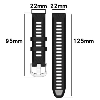 For Amazfit GTR 4 Pro 22mm Cross Texture Two Color Silicone Steel Buckle Watch Band(Starlight+Black) -  by PMC Jewellery | Online Shopping South Africa | PMC Jewellery