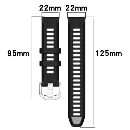 For Amazfit GTR 2e 22mm Cross Texture Two Color Silicone Steel Buckle Watch Band(Starlight+Black) - Smart Wear by PMC Jewellery | Online Shopping South Africa | PMC Jewellery