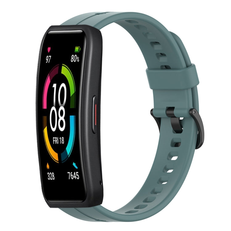 For Huawei Band 6 Solid Color Silicone Watch Band(Rock Cyan) - Smart Wear by PMC Jewellery | Online Shopping South Africa | PMC Jewellery