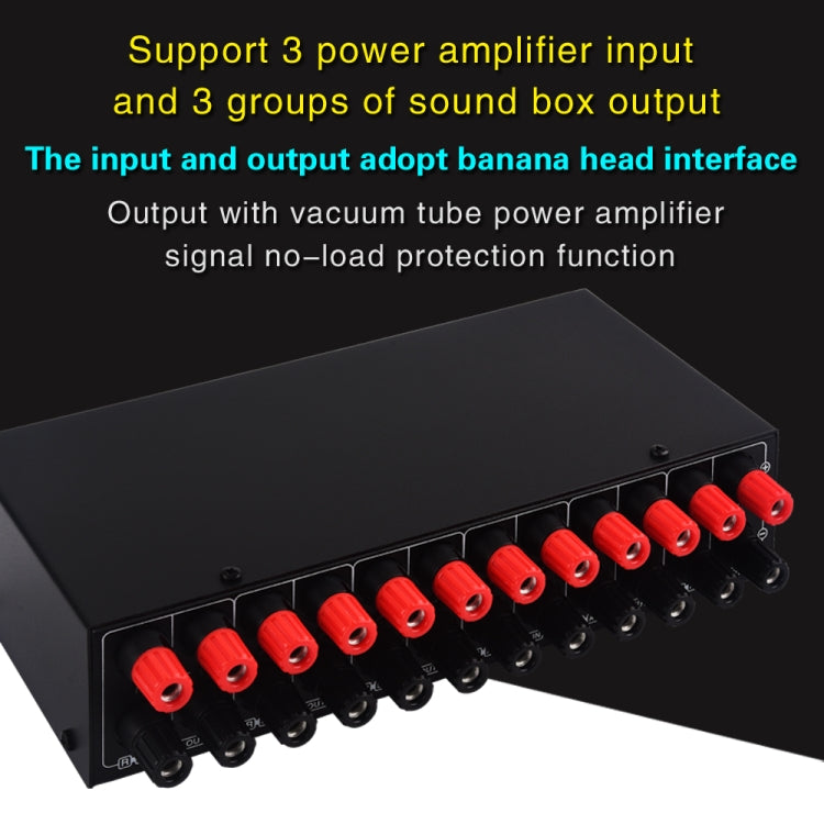 B036 3 Input 3 Output Power Amplifier And Speaker Switcher Speaker Switch Splitter Comparator - free shipping - PMC TechLife - Order now!