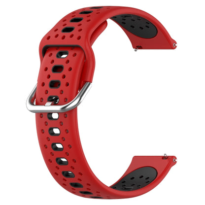 For Amazfit GTS 3 20mm Breathable Two-Color Silicone Watch Band(Red+Black) -  by PMC Jewellery | Online Shopping South Africa | PMC Jewellery