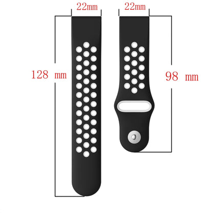 For Garmin Forerunner 945 22mm Sports Breathable Silicone Watch Band(Grey+Black) -  by PMC Jewellery | Online Shopping South Africa | PMC Jewellery