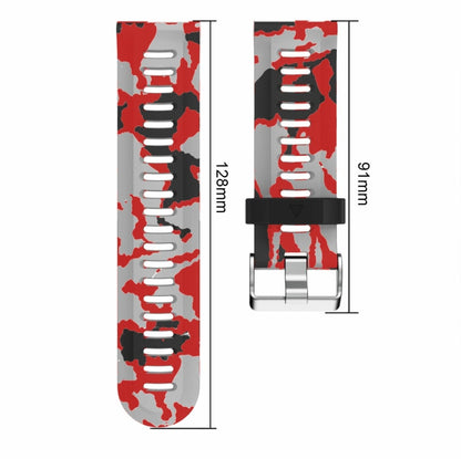 For Garmin Tactix 7 Pro 26mm Camouflage Printed Silicone Watch Band(Army Green+Bamboo Camouflage) -  by PMC Jewellery | Online Shopping South Africa | PMC Jewellery