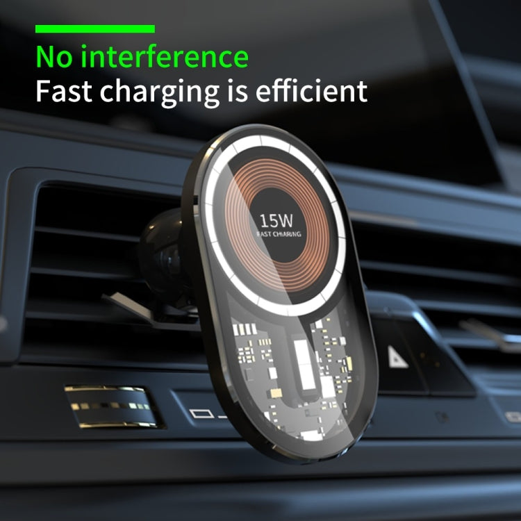 T10 15W Transparent Car Magnetic Wireless Charger - Wireless Charger Holders by PMC TechLife | Online Shopping South Africa | PMC TechLife