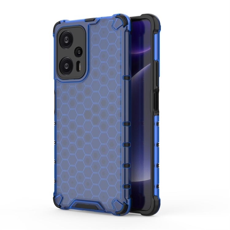 For Xiaomi Poco F5 Pro Shockproof Honeycomb Phone Case(Blue) - free shipping - PMC TechLife - Order now!
