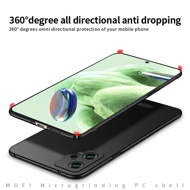 For Xiaomi Redmi Note 12 5G Global MOFI Frosted PC Ultra-thin Hard Phone Case(Red) - free shipping - PMC TechLife - Order now!