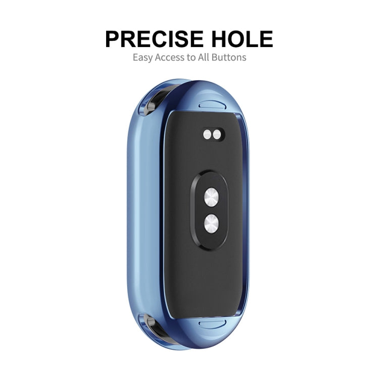 For Xiaomi Mi Band 8 ENKAY Hat-Prince Full Coverage Electroplated Soft TPU Watch Case with Screen Protection(Pink) - Watch Cases by ENKAY | Online Shopping South Africa | PMC Jewellery