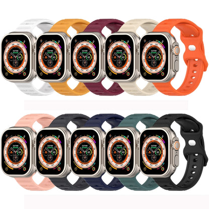 For Apple Watch 4 40mm Reverse Buckle Dot Texture Silicone Watch Band(Wine Red) - Watch Bands by PMC Jewellery | Online Shopping South Africa | PMC Jewellery