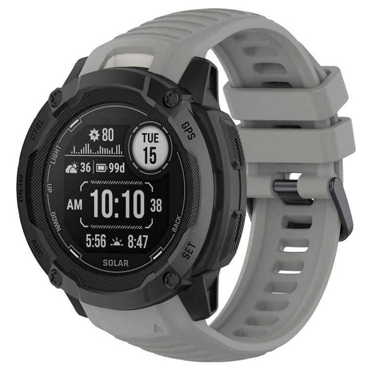 For Garmin Instinct 2X Sports Silicone Replacement Watch Band(Grey) - Watch Bands by PMC TechLife | Online Shopping South Africa | PMC TechLife