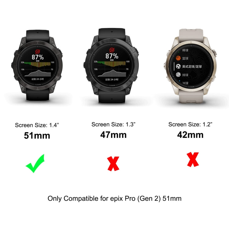 For Garmin Epix Pro Gen 2 51mm 10pcs ENKAY 0.2mm 9H Tempered Glass Screen Protector Watch Film - Screen Protector by ENKAY | Online Shopping South Africa | PMC Jewellery