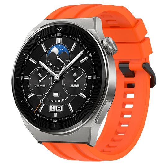 For Huawei Watch 3 Pro Long & Short Sports Solid Color Silicone Watch Band Set(Orange) - Watch Bands by PMC Jewellery | Online Shopping South Africa | PMC Jewellery