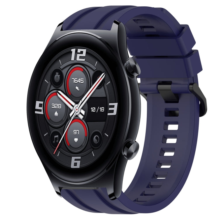 For Huawei Watch 3 Long & Short Sports Solid Color Silicone Watch Band Set(Midnight Blue) - Watch Bands by PMC Jewellery | Online Shopping South Africa | PMC Jewellery