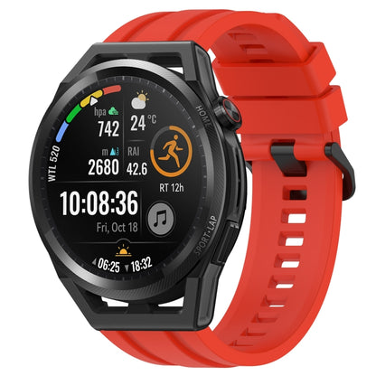 For Huawei Watch Buds Long & Short Sports Solid Color Silicone Watch Band Set(Red) - Watch Bands by PMC Jewellery | Online Shopping South Africa | PMC Jewellery