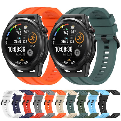 For Huawei Watch GT Runner Long & Short Sports Solid Color Silicone Watch Band Set(Dark Green) - Watch Bands by PMC Jewellery | Online Shopping South Africa | PMC Jewellery