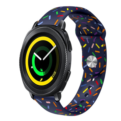 For Samsung Galaxy Watch 5 Pro Sports Rainbow Dots Silicone Buckle Watch Band(Blue) - Watch Bands by PMC Jewellery | Online Shopping South Africa | PMC Jewellery