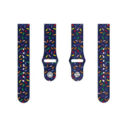 For Samsung Galaxy Watch 5 Pro Sports Rainbow Dots Silicone Buckle Watch Band(Blue) - Watch Bands by PMC Jewellery | Online Shopping South Africa | PMC Jewellery