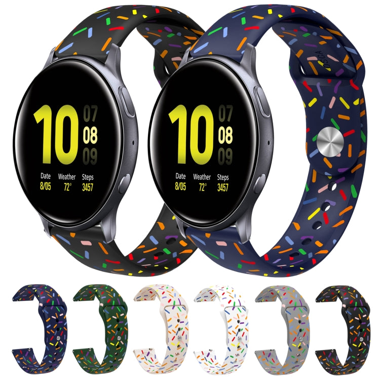 For Samsung Galaxy Gear Sport Sports Rainbow Dots Silicone Buckle Watch Band(Gray) - Watch Bands by PMC Jewellery | Online Shopping South Africa | PMC Jewellery