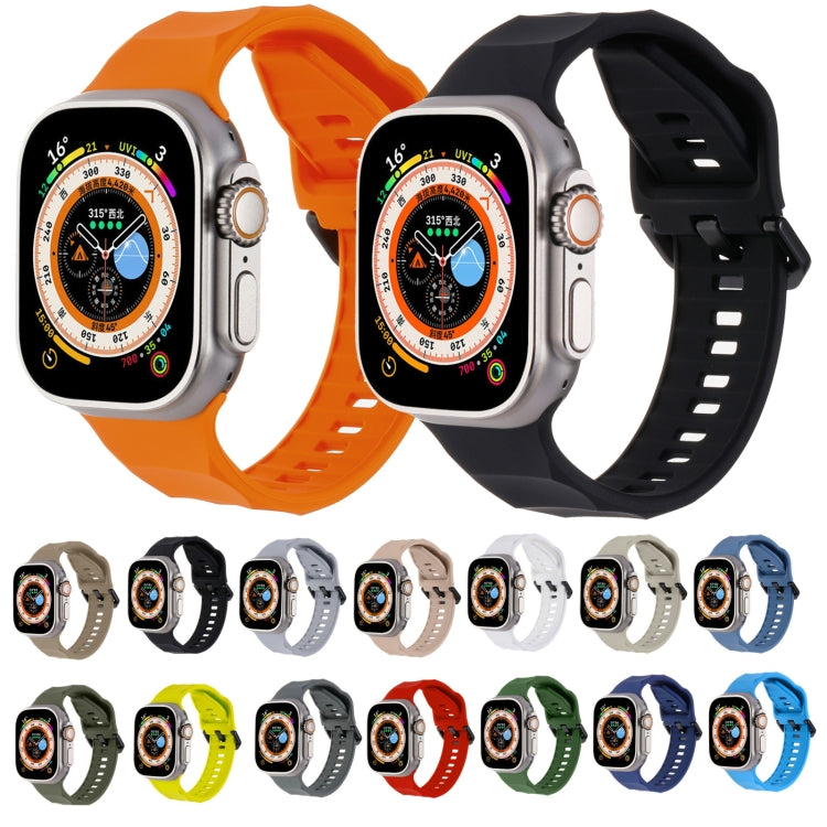 For Apple Watch SE 2022 44mm Ripple Silicone Sports Watch Band(Starlight) - Watch Bands by PMC Jewellery | Online Shopping South Africa | PMC Jewellery