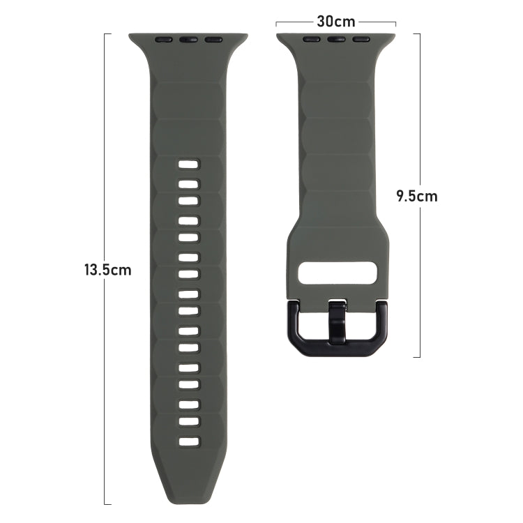 For Apple Watch 4 44mm Ripple Silicone Sports Watch Band(Red) - Watch Bands by PMC Jewellery | Online Shopping South Africa | PMC Jewellery