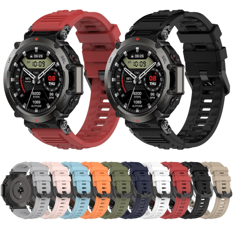 For Amazfit T-Rex Ultra Silicone Sports Watch Band(Grey) - Watch Bands by PMC Jewellery | Online Shopping South Africa | PMC Jewellery