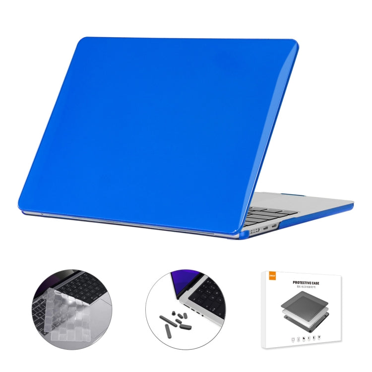 For MacBook Air 15.3 A2941 ENKAY US Version 3 in 1 Crystal Protective Case with TPU Keyboard Film & Anti-dust Plugs(Dark Blue) - free shipping - PMC TechLife - Order now!