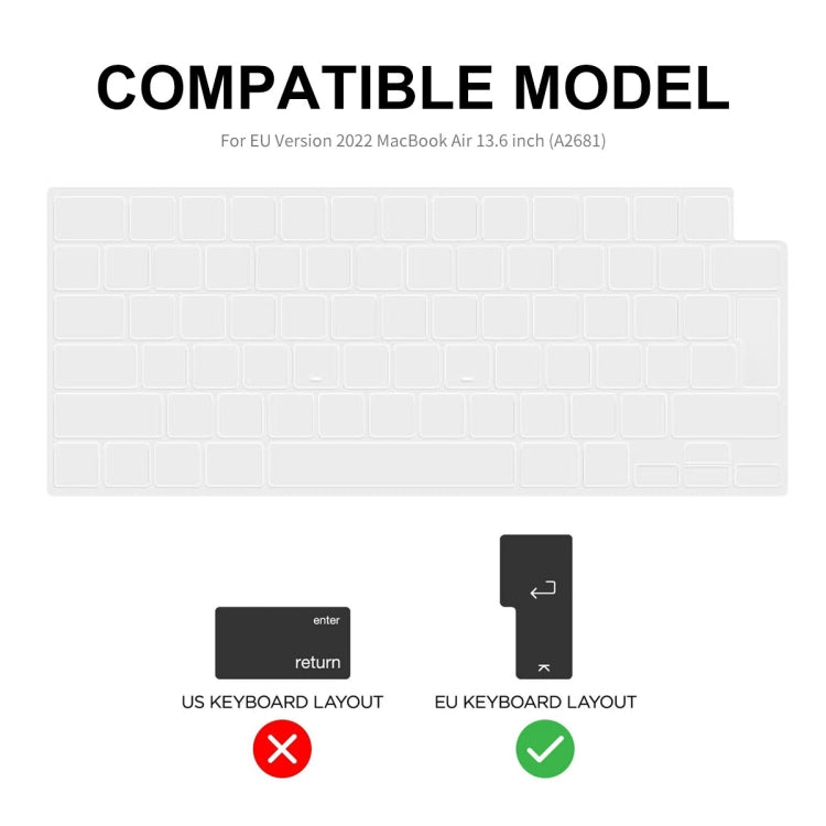 For MacBook Air 15.3 A2941 ENKAY EU Version 3 in 1 Matte Protective Case with TPU Keyboard Film & Anti-dust Plugs(Light Blue) - free shipping - PMC TechLife - Order now!