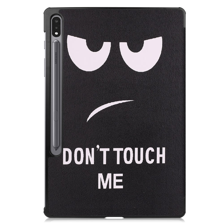 For Samsung Galaxy Tab S9+ JUNSUNMAY Custer Painted 3-Fold Stand Leather Smart Tablet Case(Big Eye) - free shipping - PMC TechLife - Order now!