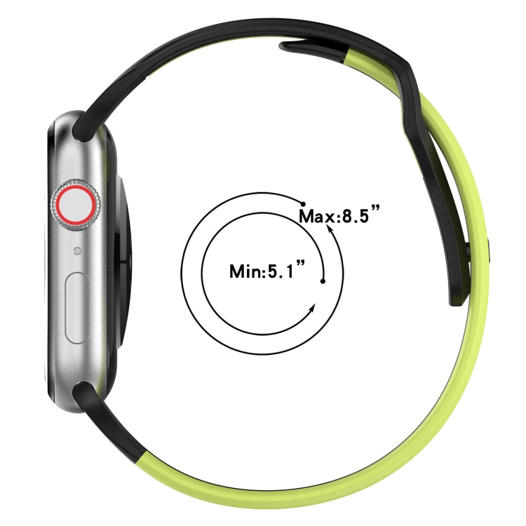 For Apple Watch 42mm Double Color Silicone Watch Band(Grey+White) - Watch Bands by PMC TechLife | Online Shopping South Africa | PMC TechLife