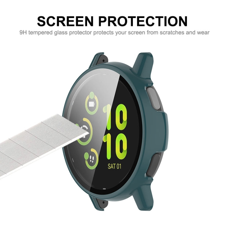 For Garmin Active 5 ENKAY Hat-Prince Full Coverage PC + Tempered Glass Film Integrated Watch Case(Transparent) - Watch Cases by ENKAY | Online Shopping South Africa | PMC Jewellery