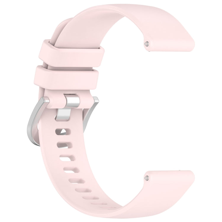 Compatible with Garmin Venu 3S Liquid Glossy Silver Buckle Silicone Watch Band(Pink) - Watch Bands by PMC Jewellery | Online Shopping South Africa | PMC Jewellery | Buy Now Pay Later Mobicred