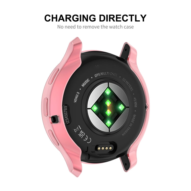 Compatible with Garmin Venu 3 ENKAY Hat-Prince Full Coverage Electroplated TPU Watch Case with Screen Protection(Rose Gold) - free shipping - PMC TechLife - Order now!