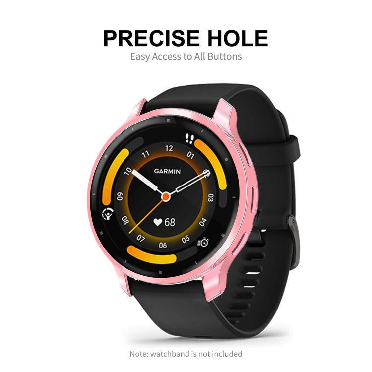 Compatible with Garmin Venu 3 ENKAY Hat-Prince Full Coverage Electroplated TPU Watch Case with Screen Protection(Rose Gold) - free shipping - PMC TechLife - Order now!