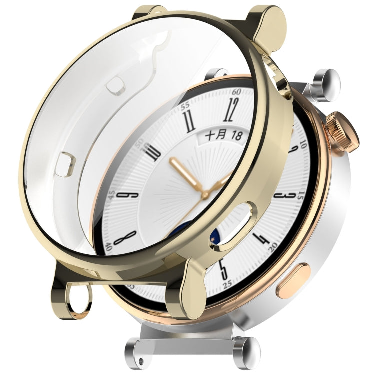 For Huawei Watch GT4 41mm Full Coverage TPU Electroplated Watch Protective Case(Gold) - Watch Cases by PMC TechLife | Online Shopping South Africa | PMC TechLife