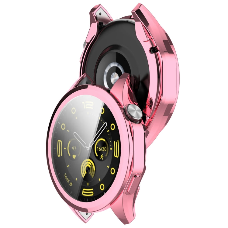 For Huawei Watch GT4 46mm Full Coverage TPU Electroplated Watch Protective Case(Pink) - Watch Cases by PMC TechLife | Online Shopping South Africa | PMC TechLife