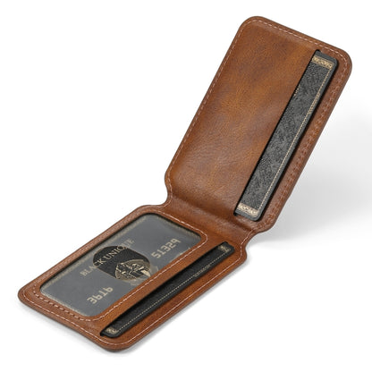 For Samsung Galaxy S22 Ultra 5G Suteni H15 MagSafe Oil Eax Leather Detachable Wallet Back Phone Case(Brown) - Galaxy S22 Ultra 5G Cases by Suteni | Online Shopping South Africa | PMC Jewellery