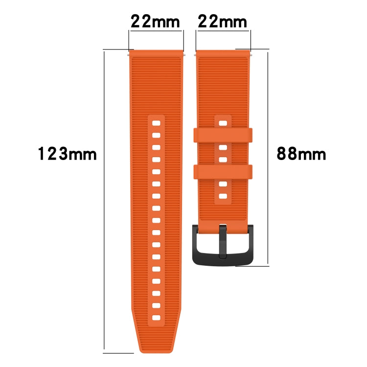For Huawei Watch Buds 22mm Textured Silicone Solid Color Watch Band(Black) - Watch Bands by PMC TechLife | Online Shopping South Africa | PMC TechLife | Buy Now Pay Later Mobicred