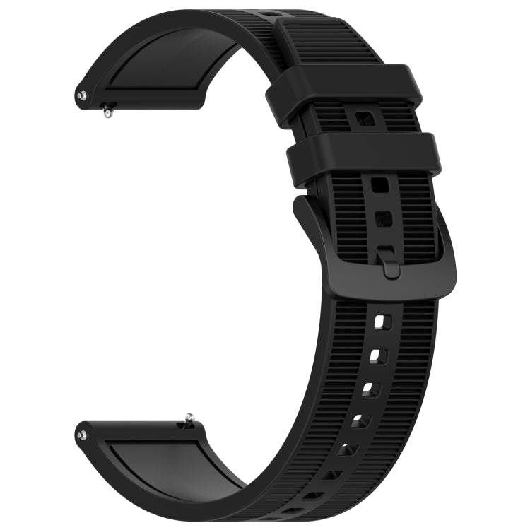 For Garmin Vivoactive 4 22mm Textured Silicone Solid Color Watch Band(Black) - Watch Bands by PMC TechLife | Online Shopping South Africa | PMC TechLife