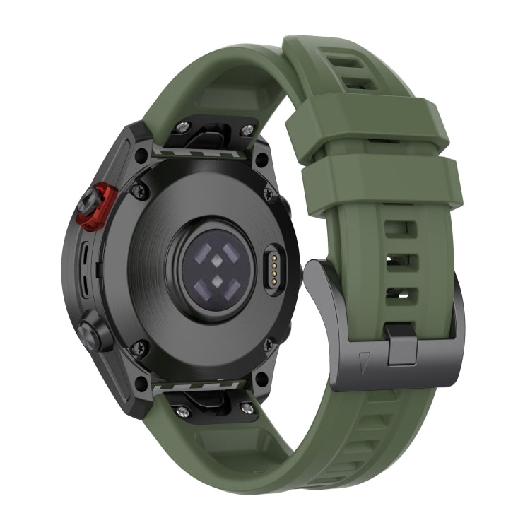 Compatible with Garmin Epix Gen2 / Epix Pro Gen2 47mm Solid Color Black Buckle Silicone Quick Release Watch Band(Dark Green) - free shipping - PMC TechLife - Order now!