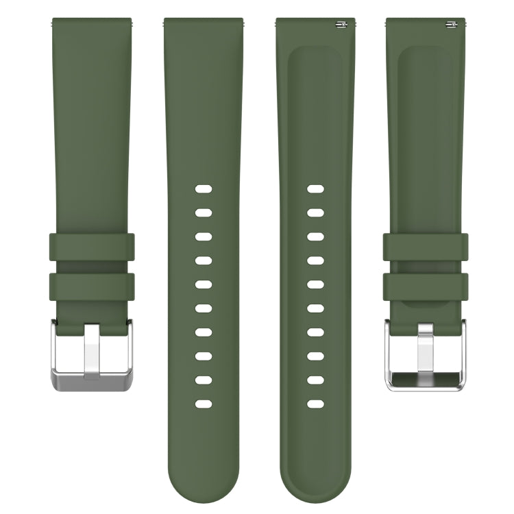Compatible with Garmin Compatible witherunner 158 20mm Smooth Solid Color Silicone Watch Band(Army Green) - free shipping - PMC TechLife - Order now!