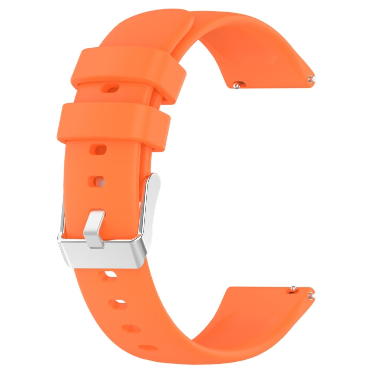 For Samsung Galaxy Watch 6 Classic 43mm 20mm Smooth Solid Color Silicone Watch Band(Orange) - Watch Bands by PMC TechLife | Online Shopping South Africa | PMC TechLife | Buy Now Pay Later Mobicred