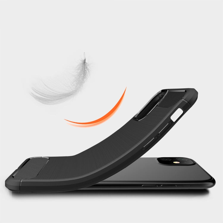 For iPhone 11 Brushed Texture Carbon Fiber TPU Case (Black) - free shipping - PMC TechLife - Order now!