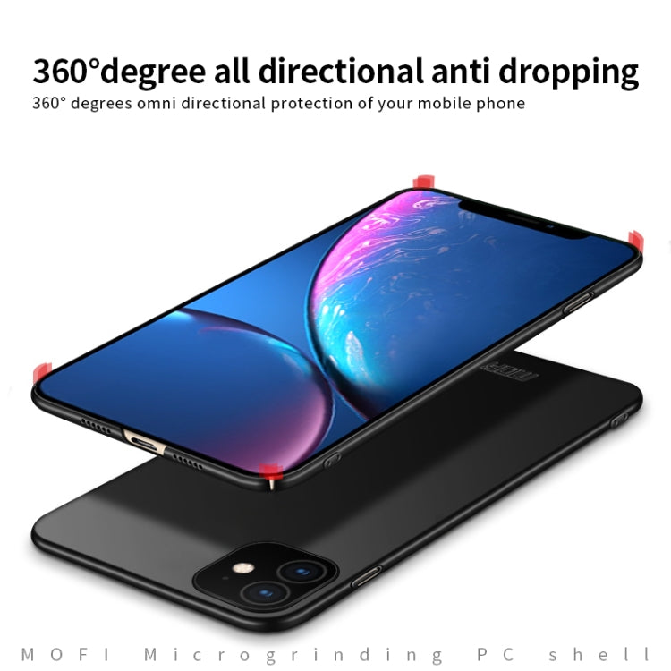 For iPhone 11 MOFI Frosted PC Ultra-thin Hard Case (Black) - iPhone 11 Cases by MOFI | Online Shopping South Africa | PMC TechLife | Buy Now Pay Later Mobicred