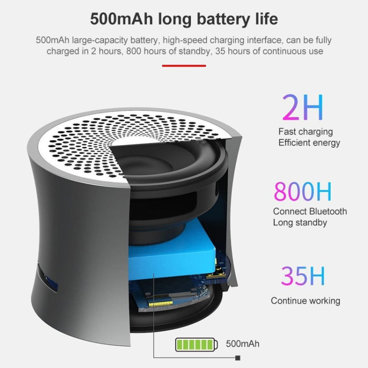 EWA A104 Bluetooth Speaker MP3 Player Portable Speaker Metallic USB Input MP3 Player Stereo Multimedia Speaker(Grey) - Mini Speaker by EWA | Online Shopping South Africa | PMC TechLife | Buy Now Pay Later Mobicred
