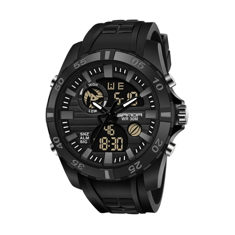 SANDA 791 Watch Genuine Fashion Sports Multifunction Electronic Watch Popular Men luminous Wrist Watch(Black) - Sport Watches by SANDA | Online Shopping South Africa | PMC Jewellery | Buy Now Pay Later Mobicred