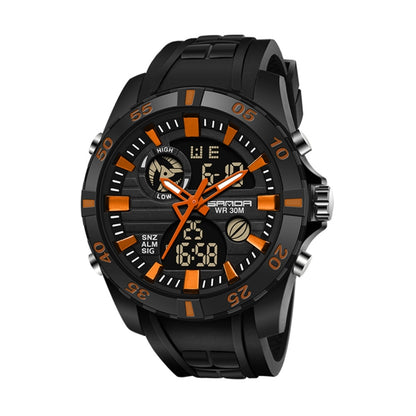 SANDA 791 Watch Genuine Fashion Sports Multifunction Electronic Watch Popular Men luminous Wrist Watch(Orange) - Sport Watches by SANDA | Online Shopping South Africa | PMC Jewellery | Buy Now Pay Later Mobicred