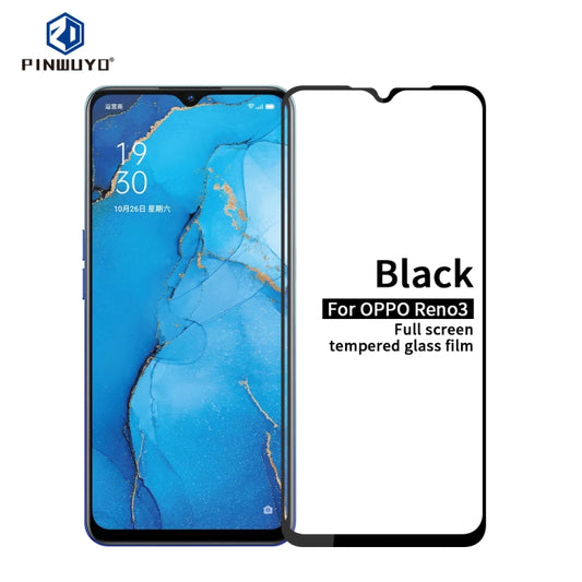 For OPPO Reno3 PINWUYO 9H 2.5D Full Screen Tempered Glass Film - OPPO Tempered Glass by PINWUYO | Online Shopping South Africa | PMC Jewellery | Buy Now Pay Later Mobicred